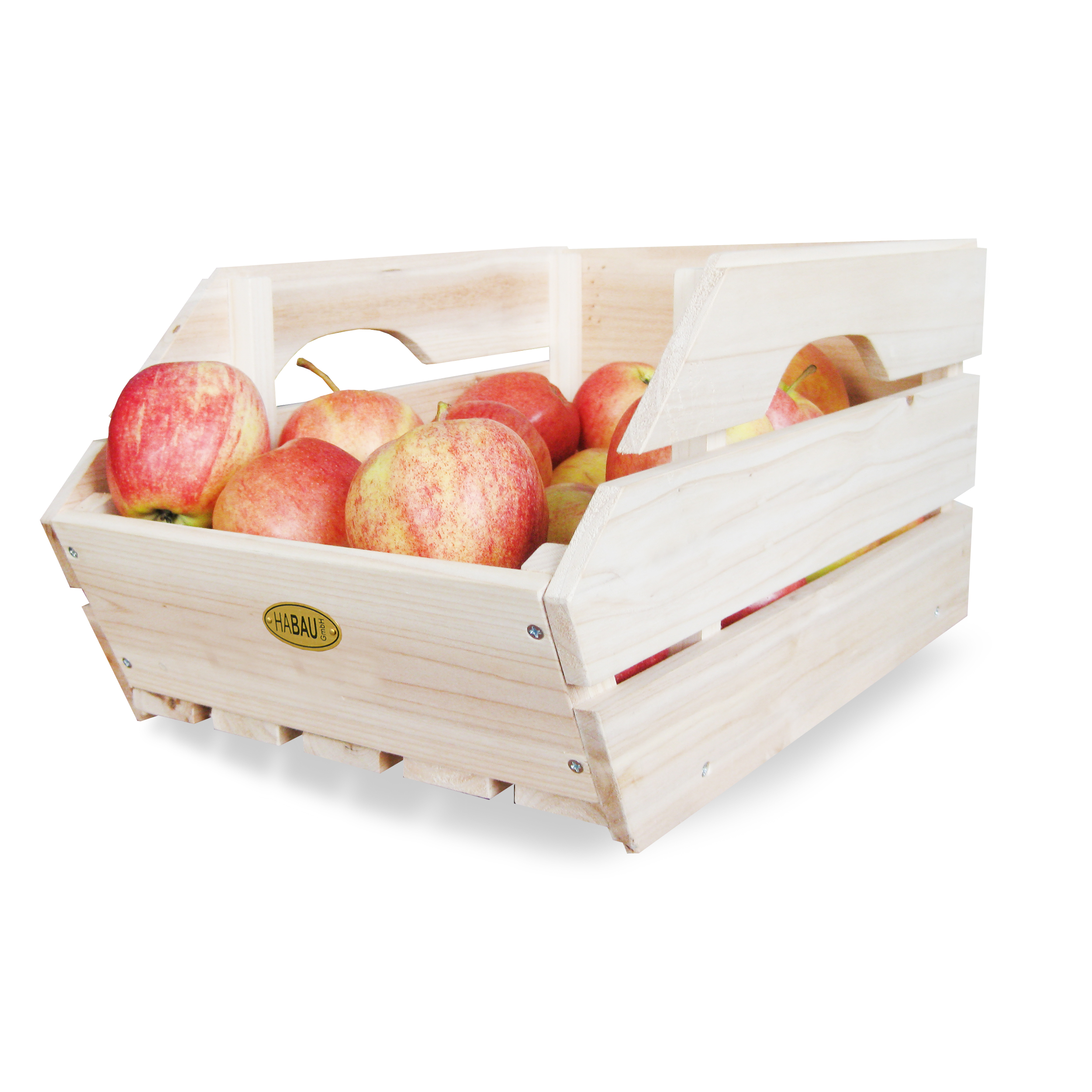 Anwendungsbeispiel für Stapelkiste mit Äpfeln