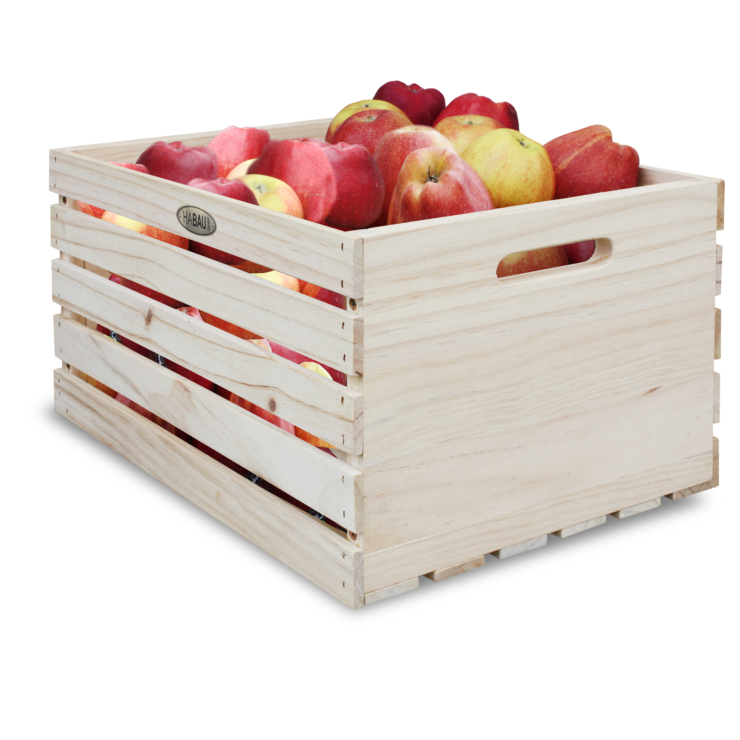 HABAU Holzkiste mit Äpfeln