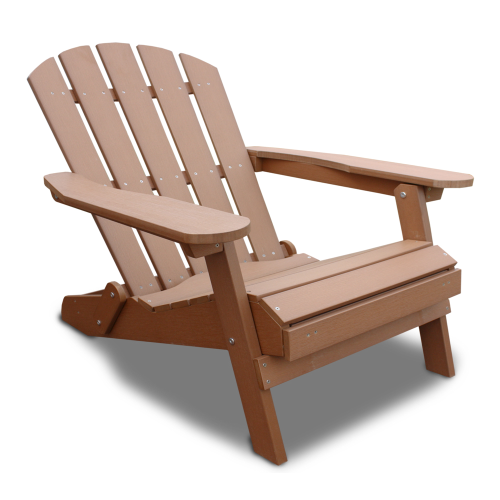 Liegestuhl aus Vollkunststoff in Holzoptik | HOMALIS